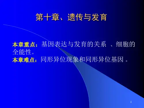 第十章 遗传与发育