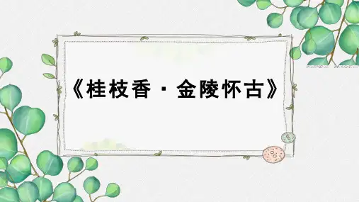 《桂枝香-金陵怀古》名师教学课件