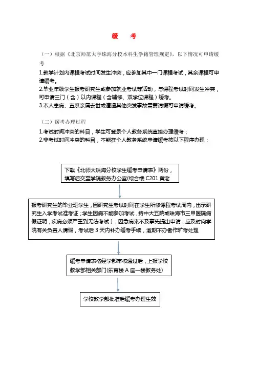 缓 考 -  国际商学部 北京师范大学珠海分校