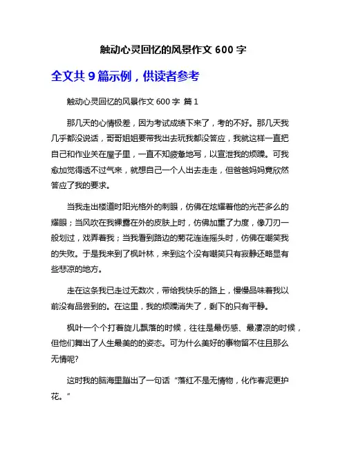 触动心灵回忆的风景作文600字