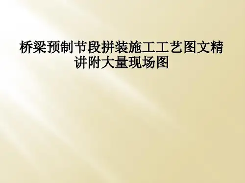 桥梁预制节段拼装施工工艺图文精讲附大量现场图