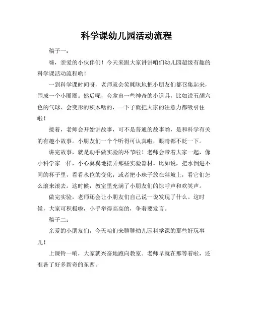 科学课幼儿园活动流程