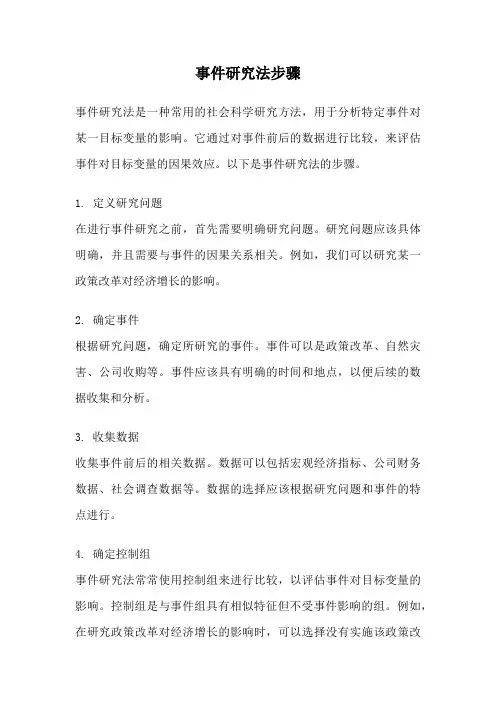 事件研究法步骤
