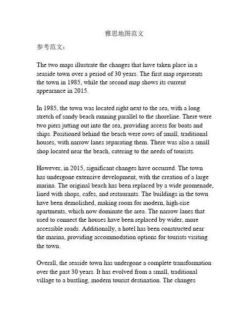 雅思地图范文