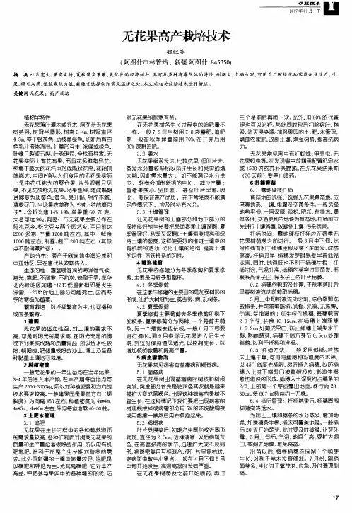 无花果高产栽培技术