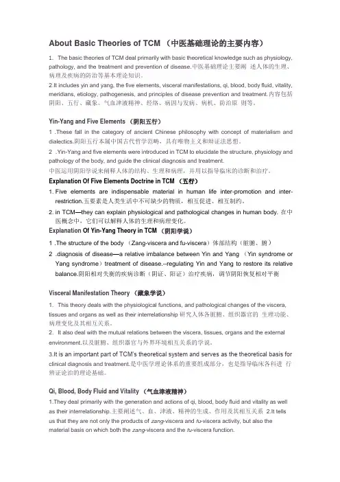中医英语介绍