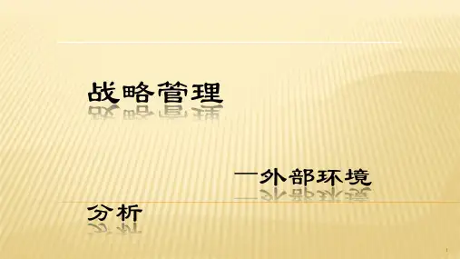 战略管理的外部环境分析