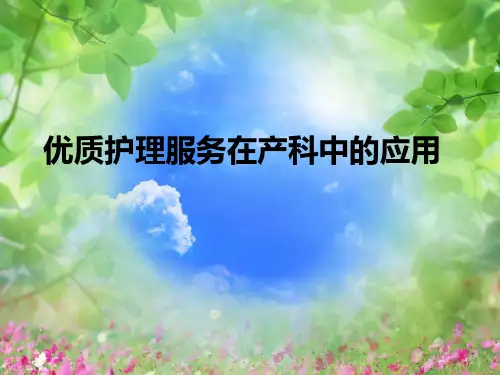 产科优质护理服务与护PPT课件
