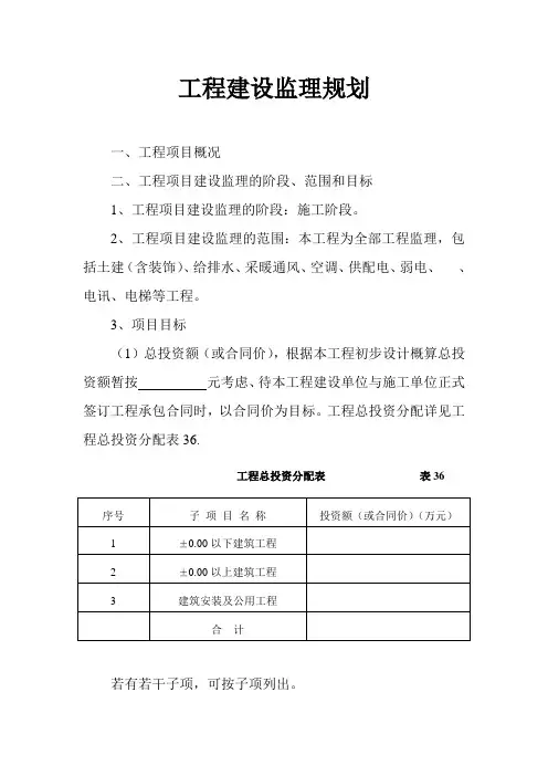 工程建设监理规划g