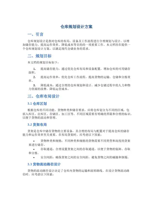 仓库规划设计方案