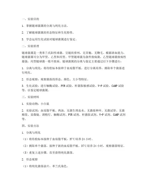 链球菌属实验报告