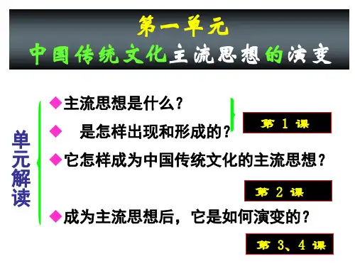 高中历史人教版必修三第一课“百家争鸣”和儒家思想的形成(共56张PPT)