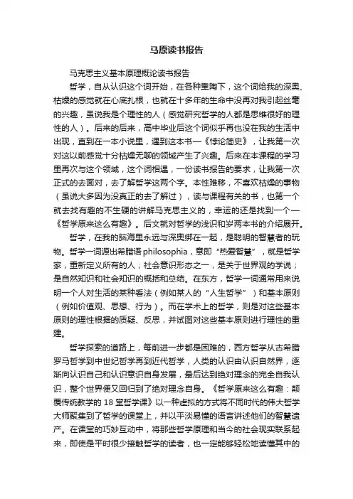 马原读书报告