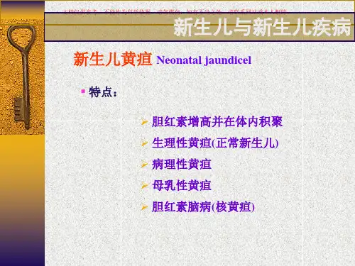 新生儿黄疸医学知识培训课件