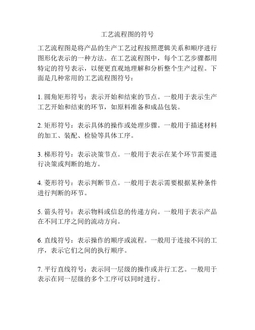 工艺流程图的符号