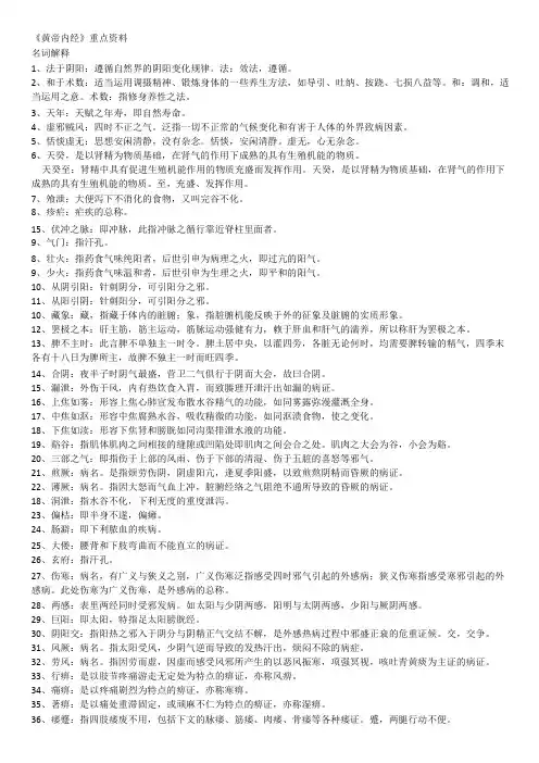 内经名词解释