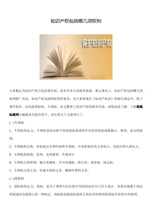 知识产权包括哪几项权利
