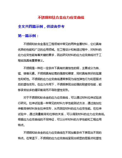 不锈钢和钛合金应力应变曲线