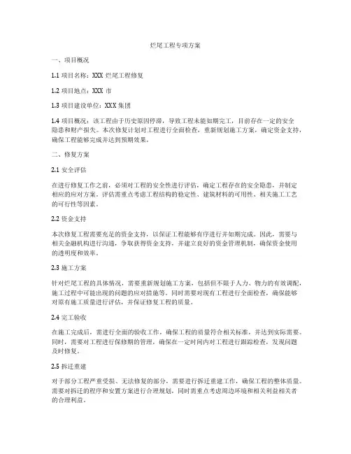 烂尾工程专项方案