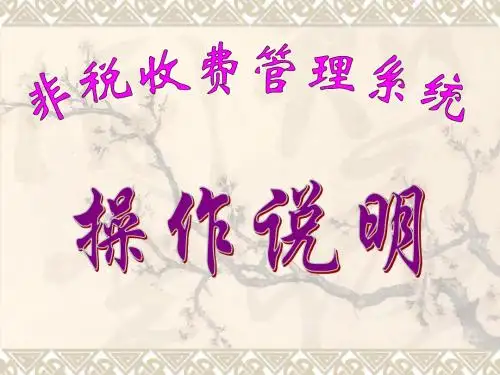 非税收费管理系统 78页PPT文档