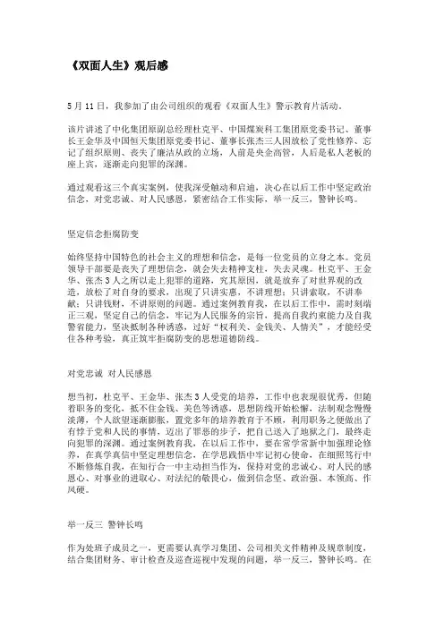 《双面人生》观后感