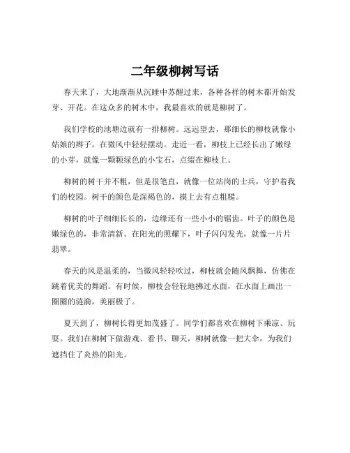 二年级柳树写话