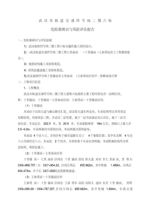 重大危险源辨识与风险评估报告