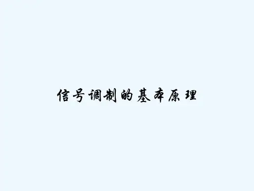 信号调制的基本原理PPT