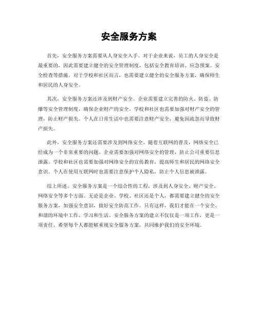 安全服务方案