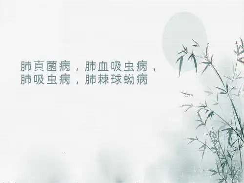 肺真菌病和肺血吸虫病和肺吸虫病和肺棘球蚴病影像诊断