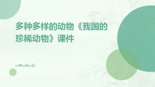 多种多样的动物《我国的珍稀动物》课件