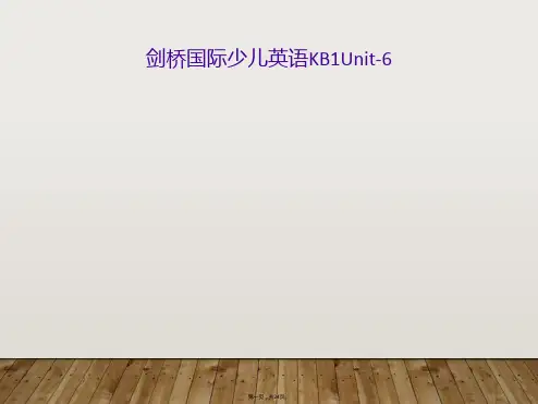 剑桥国际少儿英语KB1Unit-6