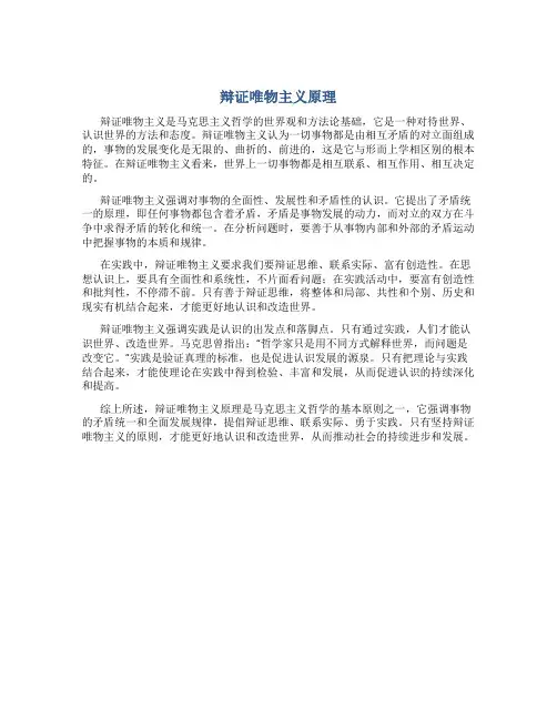 辩证唯物主义原理