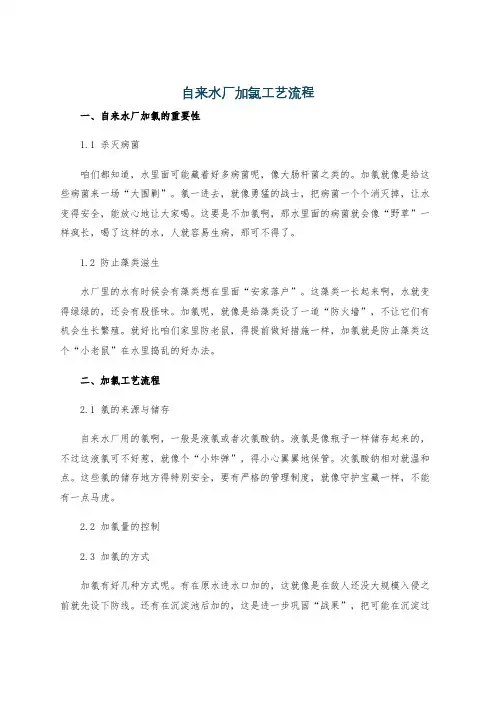 自来水厂加氯工艺流程