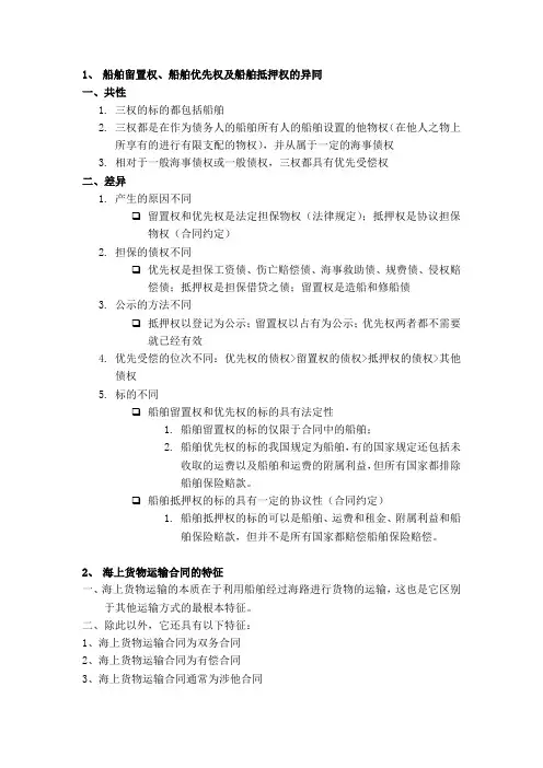海商法重点