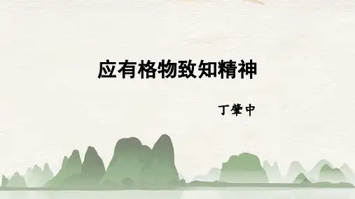 《应有格物致知精神》ppt课件