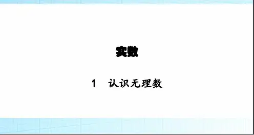 北师大版初中八年级数学上册第2章1认识无理数课件