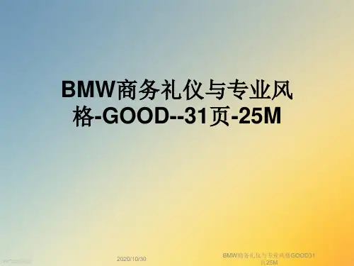 BMW商务礼仪与专业风格GOOD31页25M