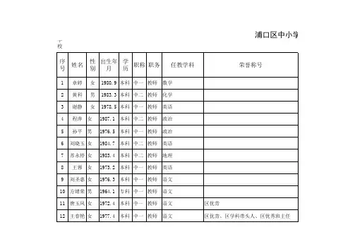 教师参加培训统计表格