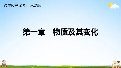 人教版高中化学 必修一 第一章 总复习 习题教学课件PPT中学公开课