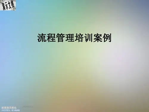 流程管理培训案例