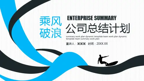 2020年企业公司工作总结计划ppt