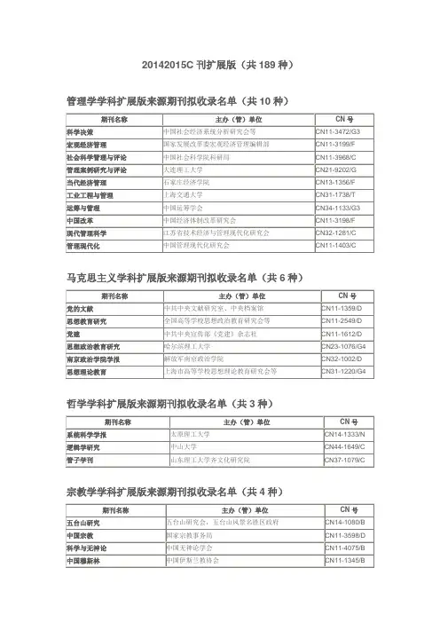 14—15)C刊扩展版