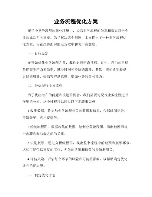 业务流程优化方案