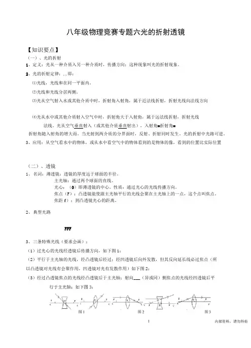 光的折射透镜