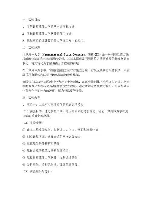 计算流体力学实验报告