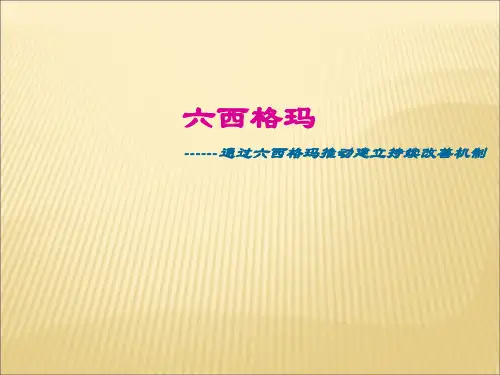 6西格玛质量管理培训课程(共52张PPT)
