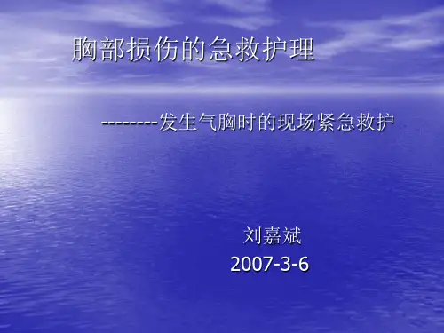 胸部损伤的急救护理.ppt