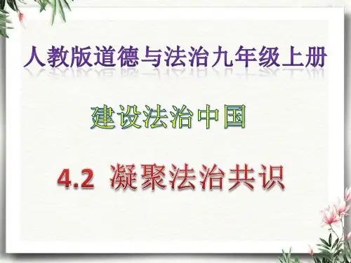 人教版道德与法治九年级上4.2 凝聚法治共识  复习课件  (共26张PPT)