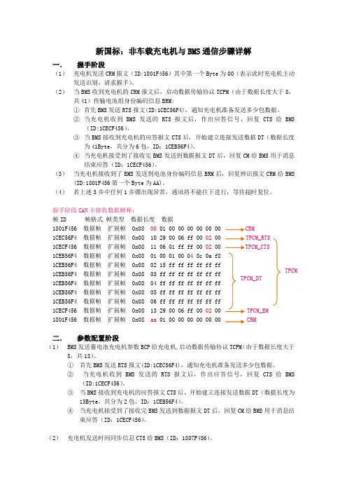 新国标：非车载充电机与BMS通信协议详解